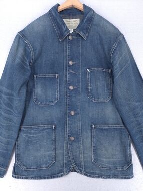 RRL Blue Denim Engineers Coat Work Jacket Vintage Inspired Ralph Lauren